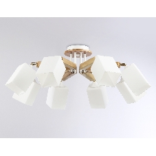 Светильник Ambrella light TR9522/8 WH/GD/FR белый/золото/белый матовый E27*8 max 40W D790*260