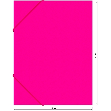 Папка на резинке Бюрократ Double Neon DNE510PINK A4, пластик, корешок 30мм, 0.5мм, розовый