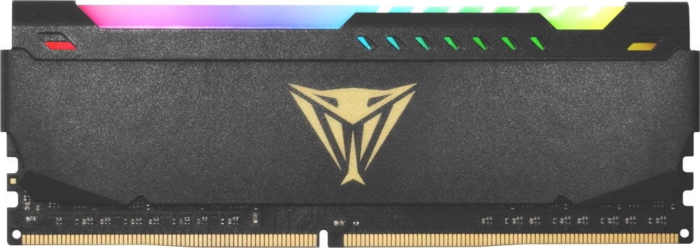 Оперативная память Patriot Viper Steel, DDR4, 32GB (1x32GB), 3200MHz, CL18, DIMM, с радиатором, RGB, черный