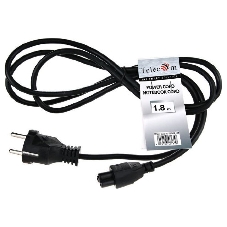 Кабель питания для ноутбуков Telecom 1.8m, 3-pin, с заземлением, 220V (Европейский стандарт)