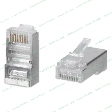 Коннектор WRline (WR-8P8C-5E-SH) FTP cat.5e RJ45 прозрачный (упак.: 100 шт)