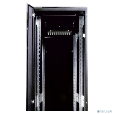 Шкаф телекоммуникационный напольный 42U (600x1000) дверь стекло (3 места), черный