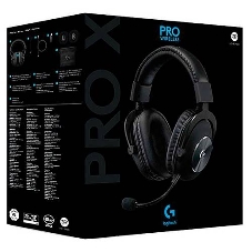 Гарнитура Logitech G PRO X чёрный, беспроводная, USB, подвижный микрофон, отсоединяемый кабель 2 м