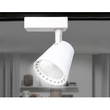 Трековый однофазный светодиодный светильник Ambrella light GL5974 WH белый LED 15W 4200K 24°