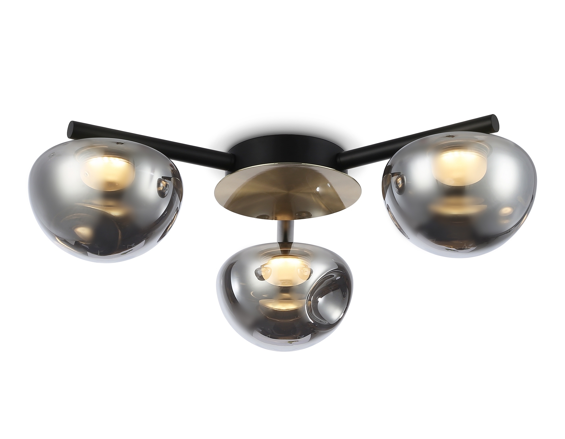 Светильник Ambrella light LH12006/3 BK/GD/SM черный/золото/дымчатый 18W 3000K D640*170