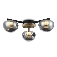 Светильник Ambrella light LH12006/3 BK/GD/SM черный/золото/дымчатый 18W 3000K D640*170