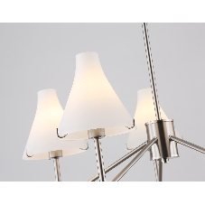Люстра Ambrella light LH57123/5 SN/FR никель/белый матовый E14/5 max 40W D650*590