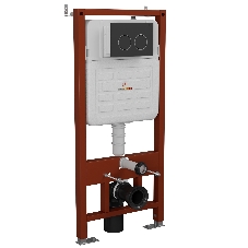 Инсталляция усиленная BAU IDEAL, клавиша BAU Round, черная матовая