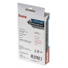 USB-концентратор Buro BU-HUB4-0.5R-U2.0, USB 2.0, USB 4 порта, USB