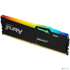 Оперативная память Kingston Fury Beast Black RGb, DDR5, 8Gb (1x8Gb), 5600MHz, CL36, DIMM, с радиатором, RGb, черный