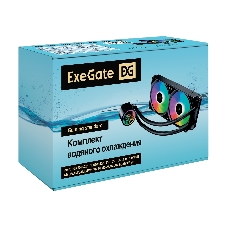 Система жидкостного охлаждения ExeGate BlackWater-240V3.PWM.ARGb черный, 120 мм, алюминий/медь, 1800 об/мин, 37 дБ, 4 pin, 150 Вт