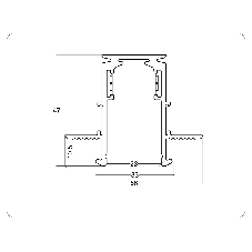 Коннектор угловой внутренний для встраиваемого шинопровода GL3362-9.5 WH белый 85*85*H60