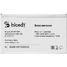 Блок питания Bloody BD-PS750G, 750Вт, 80 PLUS Gold, 120мм, белый
