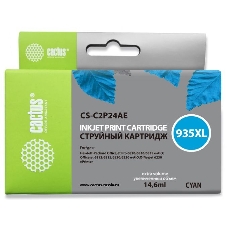 Картридж струйный Cactus CS-C2P24AE №935XL голубой (15мл) для HP DJ Pro 6230/6830