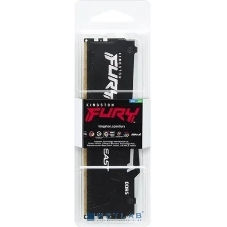 Оперативная память Kingston Fury Beast Black RGb, DDR5, 8Gb (1x8Gb), 5600MHz, CL36, DIMM, с радиатором, RGb, черный