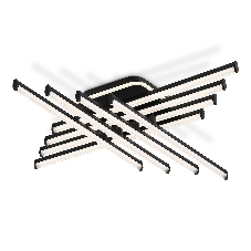Потолочный светодиодный светильник Ambrella light FL6262 BK черный 130W 3000K-6400K 810*810*130 (ПДУ ИК)