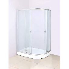 Душевой уголок BAU Dream Hit с поддоном 120x80х195, прозрачное закаленное стекло, хромированный проф