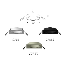 Корпус светильника C7632 SBK черный песок 92*92*H25mm MR16 GU5.3