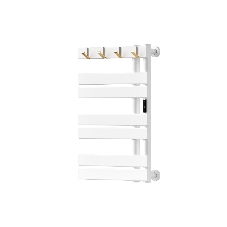 Полотенцесушитель дизайнерский электрический BAU Wind Hook White 80х50, подключение нижнее, белый ма