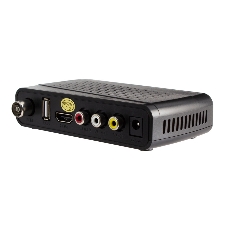 Приставка для цифрового ТВ Hyundai H-DVB520 черный, DVB-T2, DVB-T, DVB-C, HDMI, USB 2.0 х2