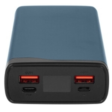 Портативный аккумулятор OLMIO QL-20, 20000mAh, 22.5W, QuickCharge3.0/PowerDelivery, LCD, голубой