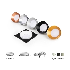 Корпус светильника C7632 SBK черный песок 92*92*H25mm MR16 GU5.3