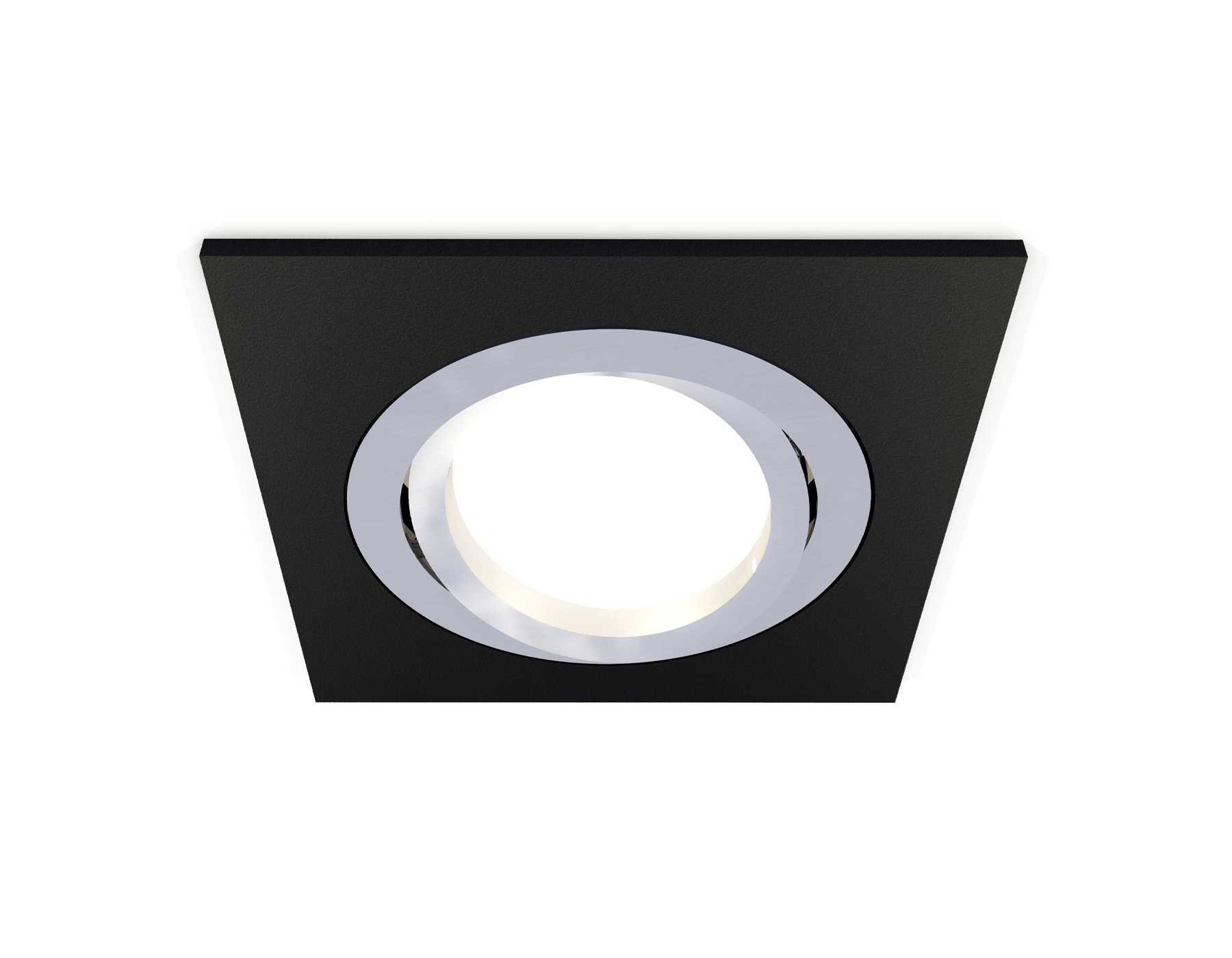 Комплект встраиваемого поворотного светильника Ambrella light XC7632082 SBK/PSL черный песок/серебро полированное MR16 GU5.3 (C7632, N7003)