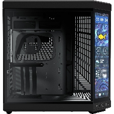 Корпус без блока питания Case HYTE Y70 Touch Infinite, Midi-Tower, TG, LCD, no fans, 2xUSB-A 3.2, 1xUSB Type-C, E-ATX, ATX, mATX, mITX Black