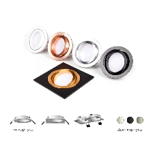 Корпус светильника C7632 SBK черный песок 92*92*H25mm MR16 GU5.3