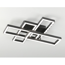 Потолочный светодиодный светильник Ambrella light FA1002/2+2 BK черный 65W 3000K-6400K 550*453*130 (ПДУ ИК)