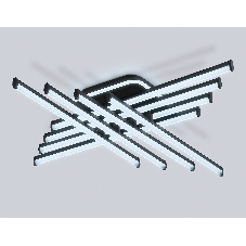 Потолочный светодиодный светильник Ambrella light FL6262 BK черный 130W 3000K-6400K 810*810*130 (ПДУ ИК)