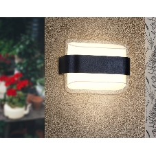 Настенный светодиодный светильник Ambrella light FW301 SBK черный песок LED 3000К 10W 160*130*75