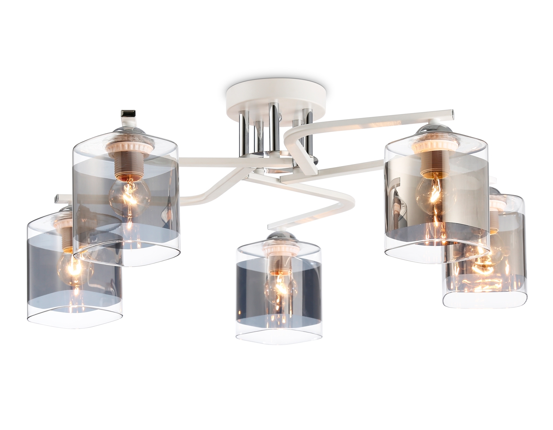 Светильник Ambrella light TR303219/5 WH/CH/SM белый/хром/дымчатый E27*5 max 60W D580*250