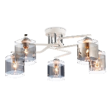 Светильник Ambrella light TR303219/5 WH/CH/SM белый/хром/дымчатый E27*5 max 60W D580*250