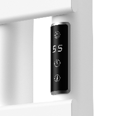 Полотенцесушитель дизайнерский электрический BAU Wind Hook White 80х50, подключение нижнее, белый ма