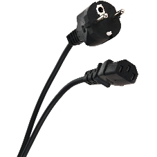 Кабель компьютер - розетка 3 м 220V (Европейский стандарт) VCOM/TELECOM