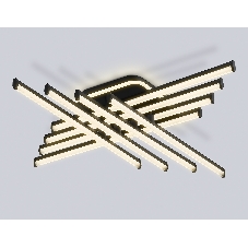 Потолочный светодиодный светильник Ambrella light FL6262 BK черный 130W 3000K-6400K 810*810*130 (ПДУ ИК)
