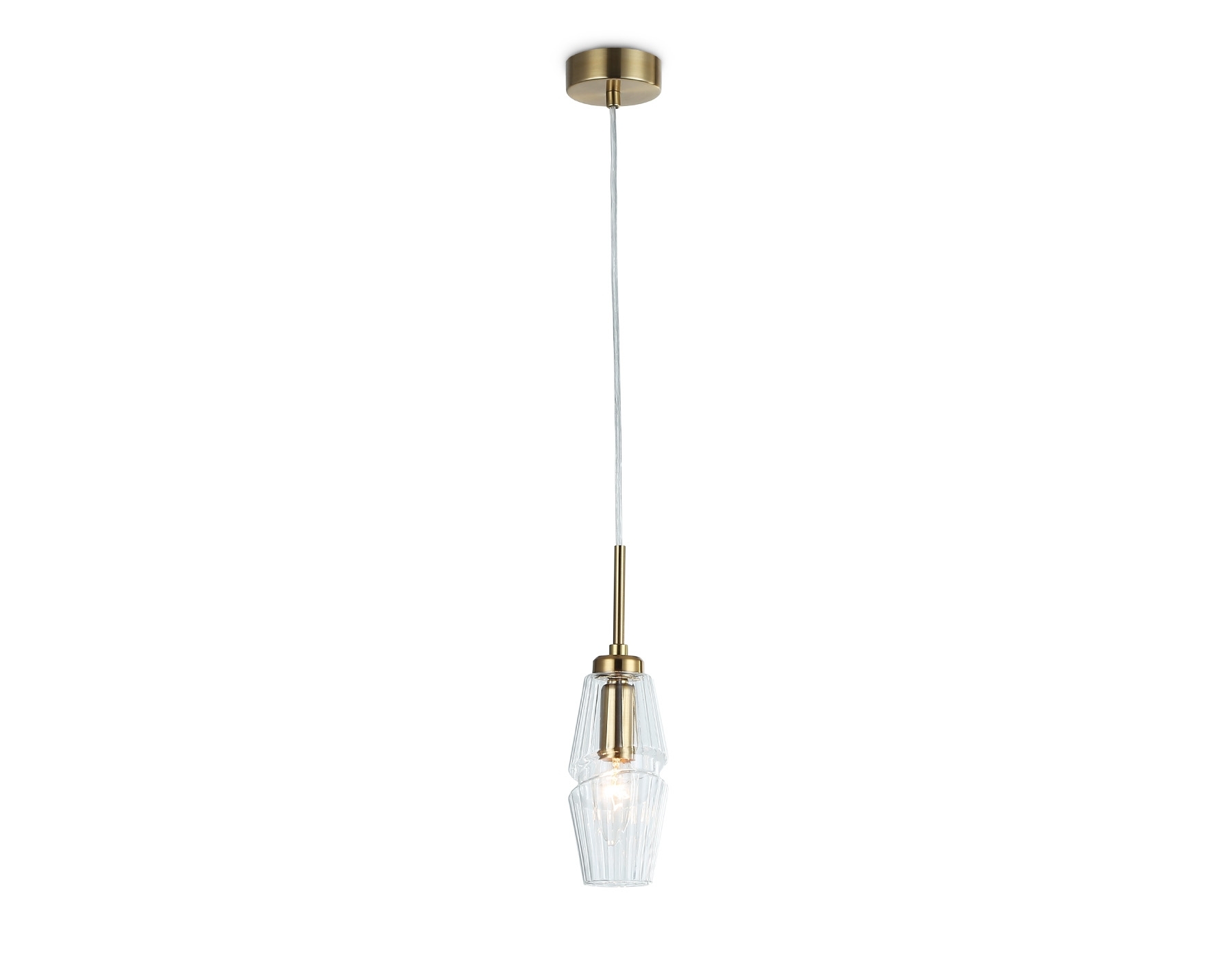 Светильник Ambrella light LH55208 BS/CL латунь/прозрачный E14 max 40W D80*270