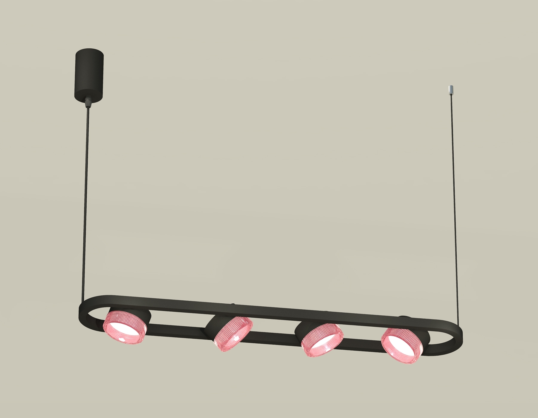 Светильник Ambrella light XB9164201/4 SBK/PI черный песок/розовый GX53 (C9164, N8486)