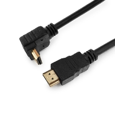 Кабель Cablexpert HDMI CC-HDMI490-6, 19M/19M, v2.0, медь, позол.разъемы, экран, угловой, 1.8м, черный, пакет