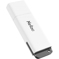 Флешка USB Netac U185 (NT03U185N-032G-20WH), 32Gb, USB 2.0, R/W 25/10, белый/серый