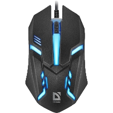 Мышь проводная Defender Cyber MB-560L черный, 1200 dpi, USB, кнопки - 3