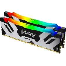 Оперативная память Kingston Fury Renegade, DDR5, 96Gb (2x48Gb), 6400MHz, CL32, DIMM, с радиатором, RGb, серебристый