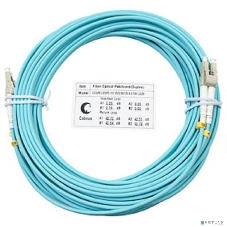 Коммутационный шнур оптический Cabeus Tight Buffer, Duplex LC/LC, OM3 50/125, LSZH, 25м, d= 3мм, серый хвостовик, аква