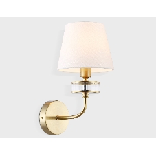 Настенный светильник Ambrella light LH71255 BS/WH латунь/белый E14 max 40W 210*160*310
