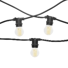 Гирлянда Белт Лайт Gen-Beltlight-10M-20E27-IP65 Black (Шаг 50См/16а/2*1,5mm +3m шнур)