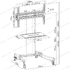 Стойка для телевизора Cactus CS-ST1030BK черный 37