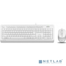 Комплект клавиатура+мышь A4Tech FStyler F1010 проводной, USB, 1600 DPI, белый/серый