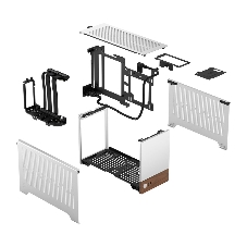 Компьютерный корпус без блока питания Fractal Design Terra, Mini-Tower, no fans, 1xUSB-A 3.0 + 1xUSB 3.2 Type-C, SFX PSU Support, mITX Silver
