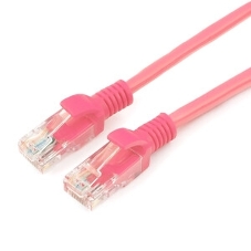 Патч-корд UTP Cablexpert cat.5e, 3м, литой, многожильный, розовый